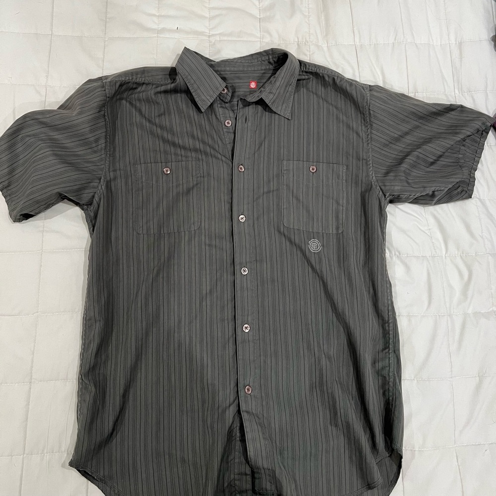 Element Gray Button Down Shirt